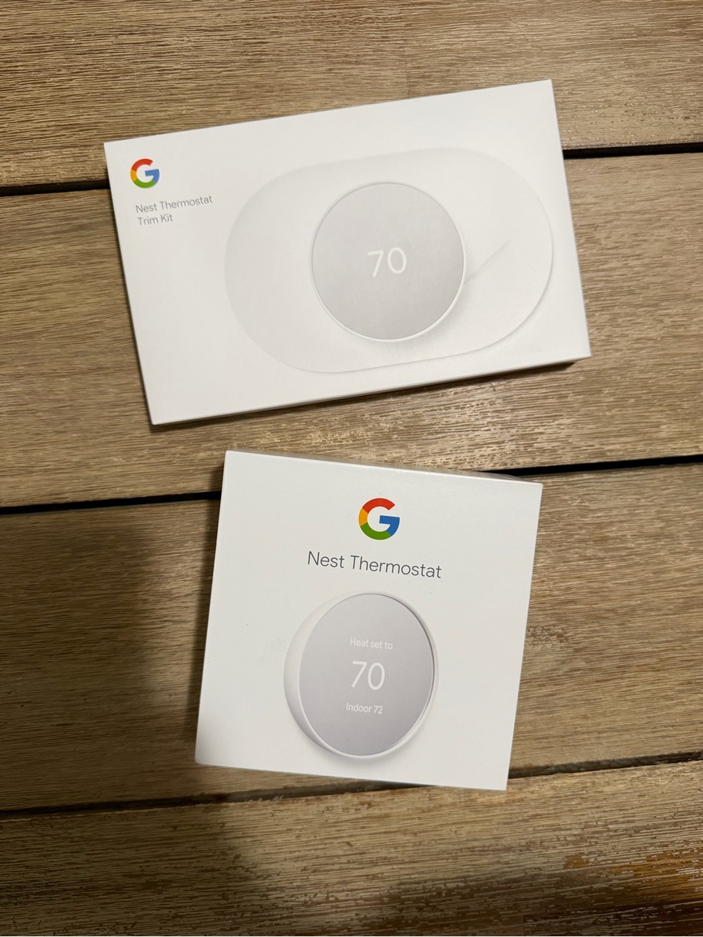 google Nest Thermostat with White Trim Kit